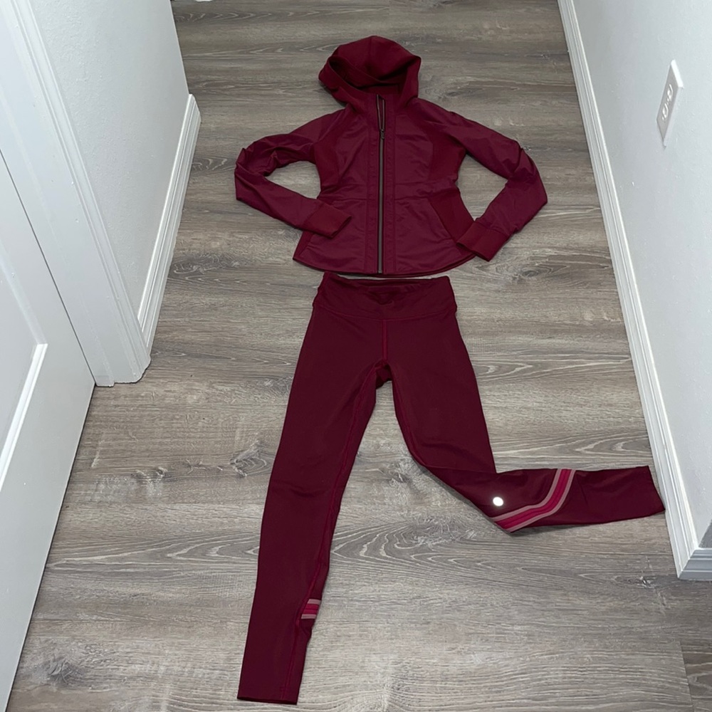Lululemon Burgundy Wine Leggings Pants 4